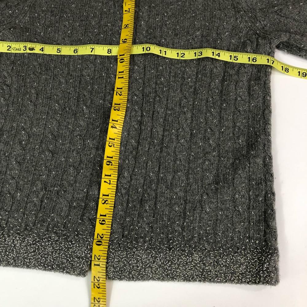 J. Crew Gray Cashmere Blend Beaded Cardigan M - Picture 6 of 6